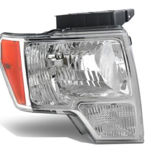 Head Lamp Passenger Side Ford F150 2009-2014 Except Harley Davidson Svt With Chrome Trim High Quality , FO2503287