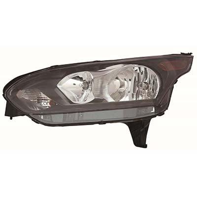 Head Lamp Passenger Side Ford Transit Connect 2014-2018 Halogen Black Bezel Van/Wgn Xl Model Without Adaptive Lamps , FO2503327