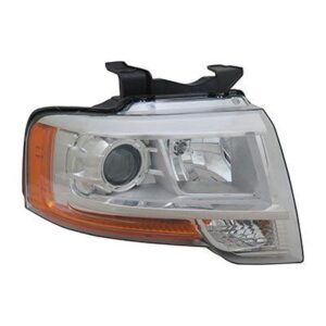Head Lamp Passenger Side Ford Expedition 2015-2017 Projector Type Without Logo/Complex Reflector Black-Out High Quality , FO2503334