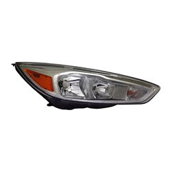 Head Lamp Passenger Side Ford Focus 2015-2018 Halogen With Alum Bezel/Led Drl Capa , Fo2503340C - Hunt Parts