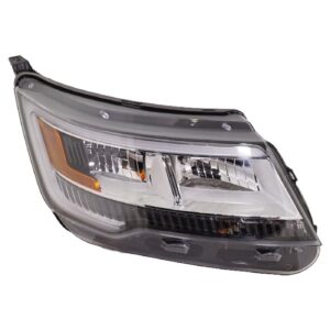 Head Lamp Passenger Side Ford Explorer 2018-2019 Black Housing Capa , Fo2503389C - Hunt Parts
