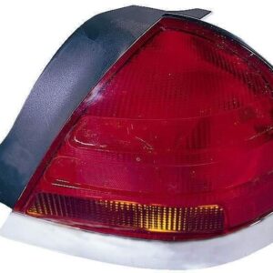 Tail Lamp Passenger Side Ford Crown Victoria 1998-2004 (Chrome Moulding 4 Bulb-Red-Amber) High Quality , FO2801150