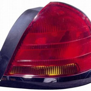 Tail Lamp Passenger Side Ford Crown Victoria 2001-2003 (Black Moulding Sport-2 Bulb-Red) High Quality , FO2801175
