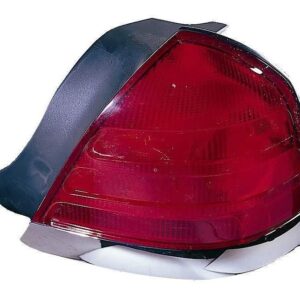 Tail Lamp Passenger Side Ford Crown Victoria 1999-2002 (Chrome Moulding-2 Bulb-Red) High Quality , FO2801176