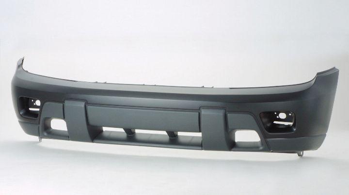 Bumper Upper Front Chevrolet Trailblazer 2002-2008 Primed Lower Textured With Fog Lamp Hole Without 2-Tone Paint/06-08 Ls , GM1000639