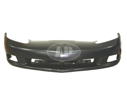 Bumper Front Chevrolet Corvette 2005-2013 Base Without Headlamp Wash Hole Primed Capa , GM1000737C