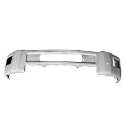 Bumper Face Bar Front Chevrolet Silverado 3500 2015-2019 Gray With Sensor With Fog Holes Steel , GM1002871 - Hunt Parts