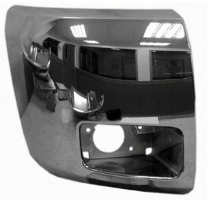Bumper End Front Chevrolet Silverado 1500 2012-2013 Chrome With Fog Lamp , GM1005156