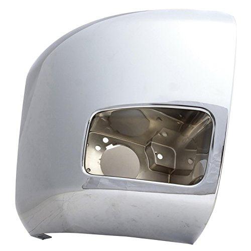 Bumper End Front Passenger Side Chevrolet Silverado 2500 2007-2010 Chrome With Fog Lamp Hole , GM1017108