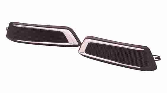Fog Lamp Cover Front Driver Side Chevrolet Impala 2014-2020 Matt-Black With Chrome Mldg Without Drl , GM1038145