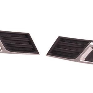 Fog Lamp Bezel Front Driver Side Chevrolet Traverse 2013-2017 Matte Black With Chrome Mldg Lt Model , GM1038148