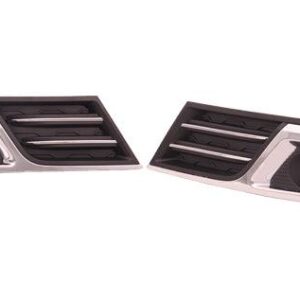 Fog Lamp Bezel Front Driver Side Chevrolet Traverse 2013-2017 Matte Black With Chrome Moulding/Trim Ltz Model , GM1038150