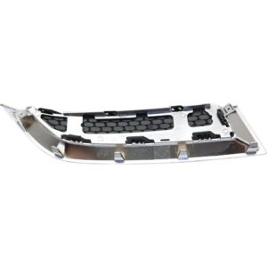 Grille Lower Outer Driver Side Gmc Acadia 2013-2016 Upper Matte-Black With Chrome Mldg , GM1038155