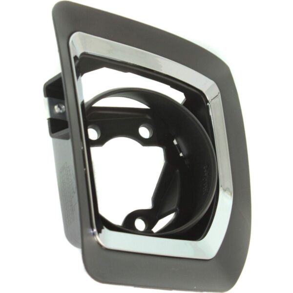 Fog Lamp Bezel Front Driver Side Gmc Sierra 2500 2015-2019 Chrome/Black , GM1038203 - Image 3