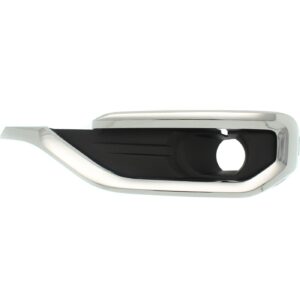 Fog Lamp Bezel Front Driver Side Gmc Acadia 2017-2019 With Chrome Molding Exclude All-Terear Ain Package , Gm1038209 - Hunt Parts