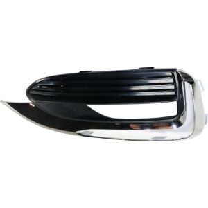 Fog Lamp Bezel Front Driver Side Buick Enclave 2018-2021 Textured Finish With Chrome , Gm1038223 - Hunt Parts
