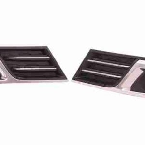 Fog Lamp Bezel Front Passenger Side Chevrolet Traverse 2013-2017 Matte Black With Chrome Moulding/Trim Ltz Model , GM1039150