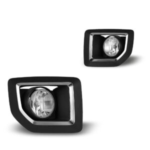 Fog Lamp Bezel Front Passenger Side Gmc Denali 2500 2015-2019 Chrome/Black , GM1039203