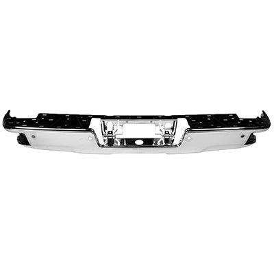 Bumper Face Bar Rear Gmc Sierra 2500 2015-2019 Chrome With Corner Step/Sensor , GM1102557