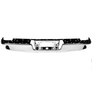 Bumper Face Bar Rear Gmc Denali 1500 2014-2018 Chrome With Corner Step Without Sensor , GM1102558