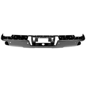 Bumper Rear Chevrolet Silverado 1500 2014-2018 Black Ptm With Corner Step/Sensor , GM1102563