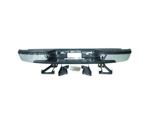 Bumper Rear Chevrolet Silverado 1500 1999-2006 Assembly Chrome With Brackets/Pads Fleetside Models , GM1103122