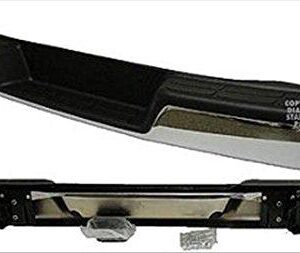 Bumper Rear Gmc Savana 1996-2019 Assembly Chrome Without Sensor With Black Pads , GM1103142