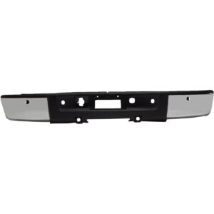Bumper Rear Assembly Chevrolet Silverado 1500 2008-2013 Chrome Without Uter Pads/End Caps/Sensor , Gm1103148U - Hunt Parts