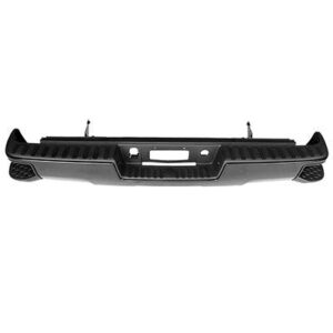 Bumper Rear Gmc Denali 1500 2014-2018 Assembly Black With Corner Step Without Sensor Economy Quality , GM1103177U