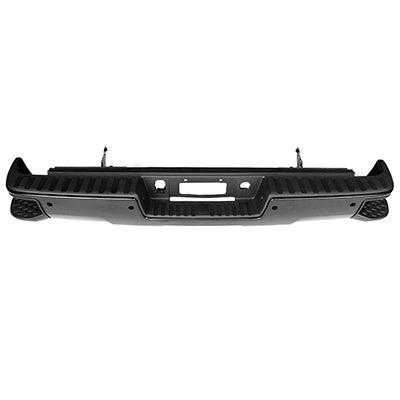 Bumper Rear Gmc Denali 1500 2014-2018 Assembly Black With Corner Step/Sensor , GM1103179