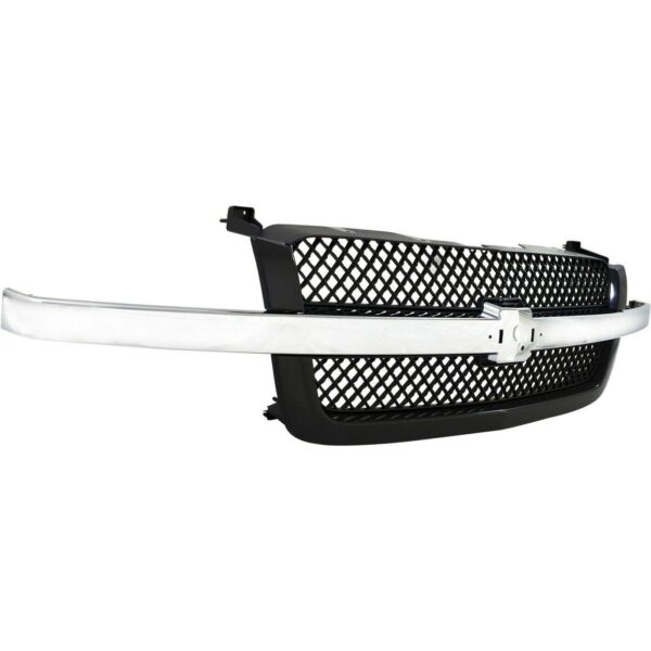 Grille Chevrolet Silverado Hybrid 2005 With Ptm Frame/Chrome Moulding Without Cladding , GM1200489 - Image 2