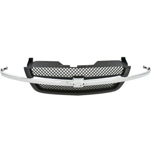 Grille Chevrolet Silverado 1500 2003-2005 With Ptm Frame/Chrome Moulding Without Cladding , GM1200489 - Image 3