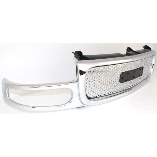 Grille Assembly Gmc Denali 1500 2003-2007 (Chrome Slv) Denali , GM1200510 - Image 3