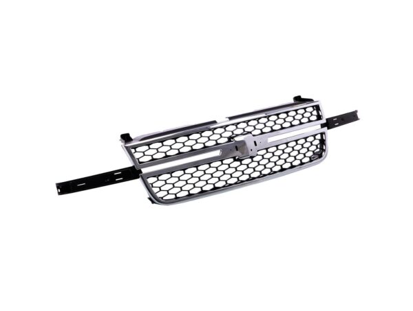 Grille Chevrolet Silverado 2500 2005-2006 Chrome Frame With Black Honeycomb With Dale Earnahart Center Bar Require Wing Inserts , GM1200589 - Image 4