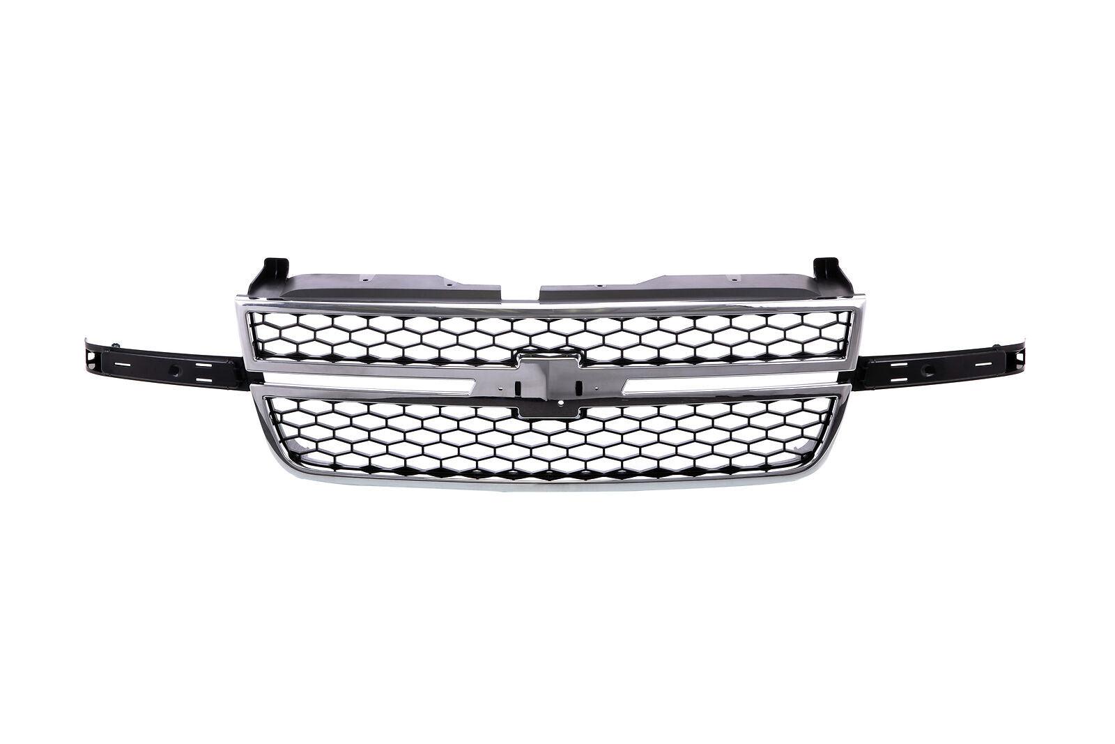 Grille Chevrolet Silverado 2500 2005-2006 Chrome Frame With Black Honeycomb With Dale Earnahart Center Bar Require Wing Inserts , GM1200589