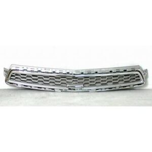 Grille Upper Chevrolet Malibu 2013 Ltz Model Silver-Gray With Chrome Moulding , GM1200648