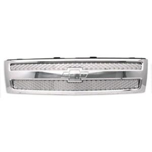 Grille Chevrolet Silverado Hybrid 2009-2013 Chrome With Chrome Frame , GM1200655