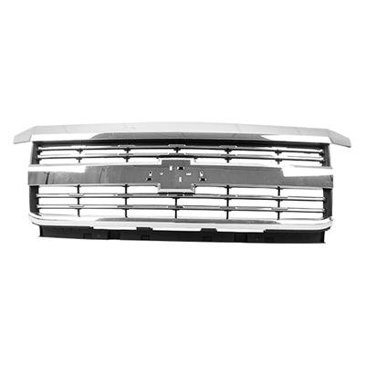 Grille Chevrolet Silverado 2500 2015-2019 With Chrome Moulding Matte Dark Gray , GM1200701