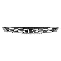 Grille Upper Chevrolet Cruze Hatchback 2017-2018 Matte Black Honeycomb With Lower Chrome Moulding/Center Chrome Moulding Without Rs Pkg , GM1200739