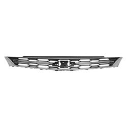Grille Upper Chevrolet Cruze 2017-2018 Matte Black Honeycomb With Lower Chrome Moulding/Center Chrome Moulding Without Rs Pkg , Gm1200739U - Hunt Parts