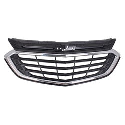 Grille Matte Chevrolet Equinox 2018-2021 Black With Chrome Front Ame L/Ls/Lt Without Sport Pkg , Gm1200760U - Hunt Parts