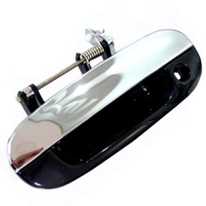 Door Handle Front Outer Driver Side Buick Rainier 2006-2007 Black/Chrome (With Key Ho) , GM1310175