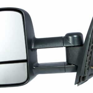 Mirror Driver Side Chevrolet Silverado 3500 2011-2014 Power Heated Textured Trailer Tow Type Telescopic With Signal Manual Folding , GM1320354