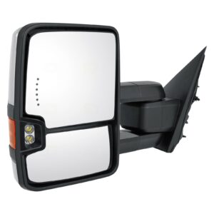 Mirror Driver Side Chevrolet Silverado 1500 2019 Power Heated Tow Type With S Marker/In-Glass Turn Signal/Cargo Spotlight , Gm1320512 - Hunt Parts