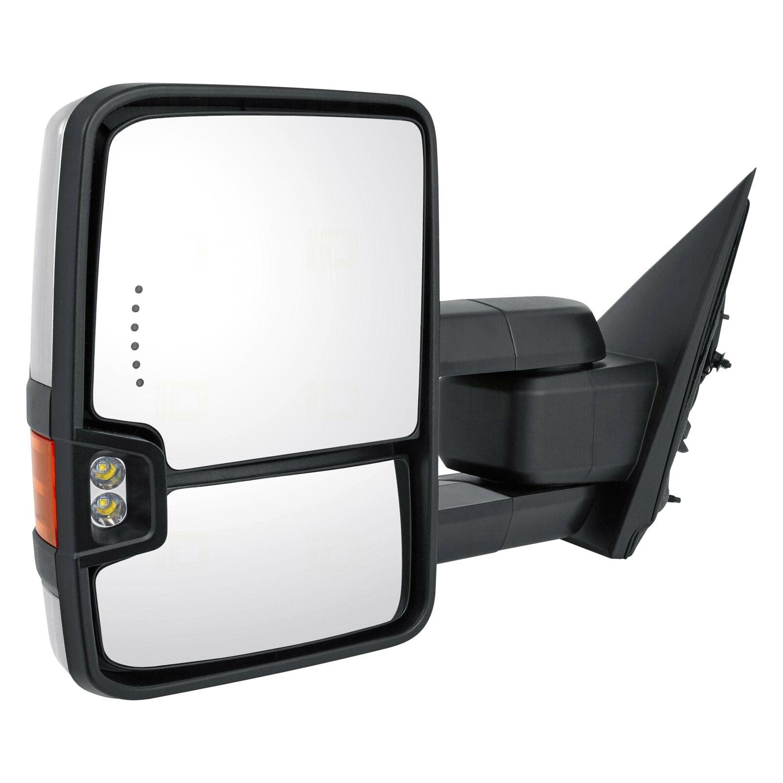 Mirror Driver Side Gmc Sierra 3500 2015-2019 Power Heated Tow Type With Memory/Side Marker/In-Glass Turn Signal/Cargo Spotlight , GM1320514