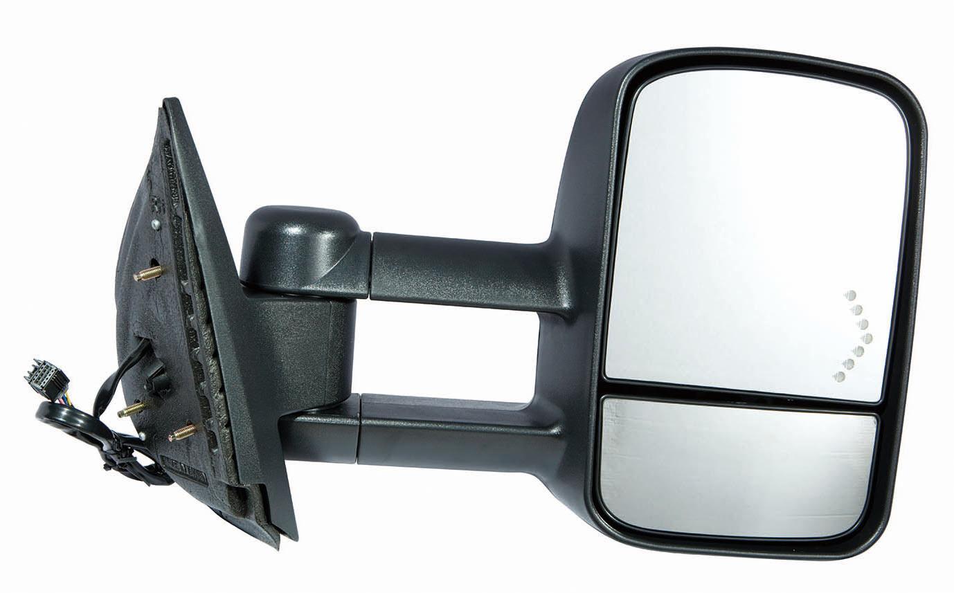 Mirror Passenger Side Gmc Sierra 3500 2011-2014 Power Heated Texxtured Trailer Tow Type Telescopic With Signal Manual Folding , GM1321354