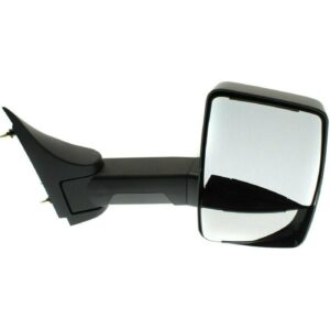 Mirror Passenger Side Gmc Savana 2003-2021 Manual Textured With Towith Long Arm For 96Inch Wide And Over Models , GM1321529
