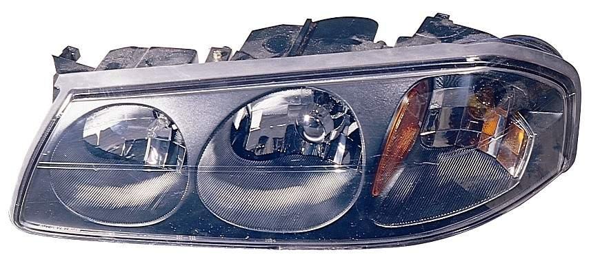 Head Lamp Driver Side Chevrolet Impala 2000-2004 Black Bezel With Center Bulb Shield 2000-Feb 5Th 2004 High Quality , GM2502201