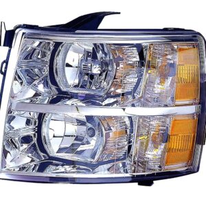 Head Lamp Driver Side Chevrolet Silverado 2500 2007-2010 High Quality , GM2502280