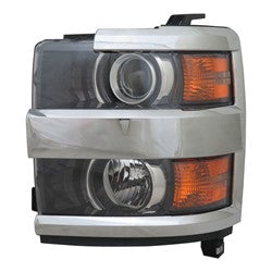 Head Lamp Driver Side Chevrolet Silverado 2500 2015-2019 With Chrome Trim Capa , Gm2502416C - Hunt Parts